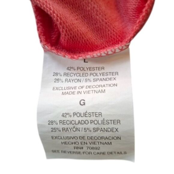 Layer 8 Coral Pink Performance Tee – Size L - Picture 5 of 5